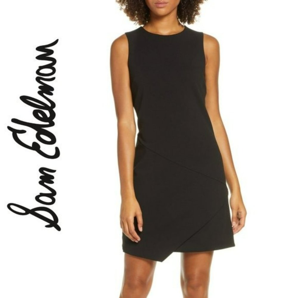 NWT Sam Edelman Asymmetrical Crew Neck Cocktail  Mini Dress